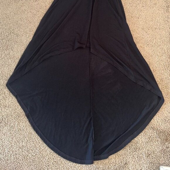 Poof Couture High Low Maxi Dress Black White Sheer Lace Size Medium - Picture 2 of 8